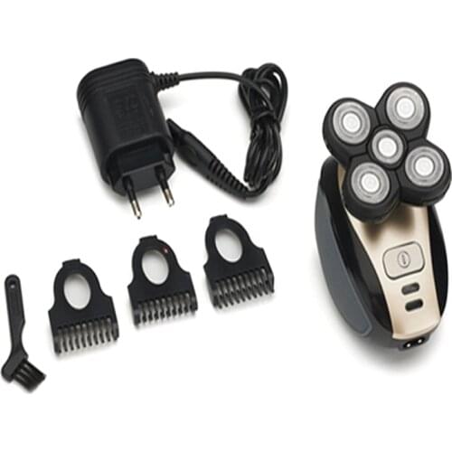 5 in 1 4D Rotary Men Electric Razor Shaver Nose Hair Beard Trimmer Clipper Cordless Waterproof USB Rechargeable