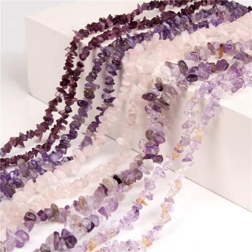 Drilled Chips Beads Natural Amethyst Blue Moonstone Rectangle 3-5 mm Small Stone Gravel Bead For DIY Making Jewelry Home Decora