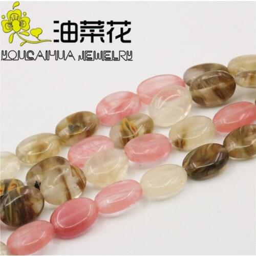 Min Order1 ) 10*14mm Fashion Multicolor Watermelon Tourmaline Chalcedony beads Loose Beads 15inch Jewelry Making Design EF342