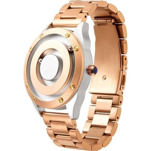 EUTOUR E033 Unisex Watches Magnetic Ball Show Quartz Watches Men Women Alloy Copper Fashion Male Clock Wristwatches