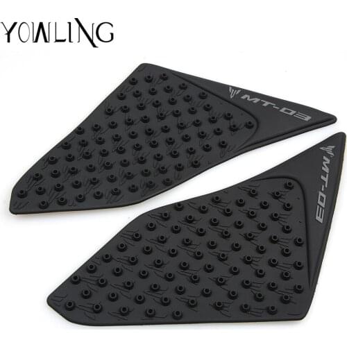 For Yamaha MT-03 MT03 MT 03 2015-2016 Motorcycle Tank Pad Protector Sticker Decal Gas Knee Grip Tank Traction Pad Side