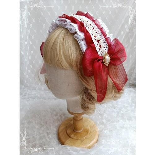 Lolita Elegant Hair Band Bow Headband KC Sweet All-Matching Headwear Lolita Gorgeous CLA