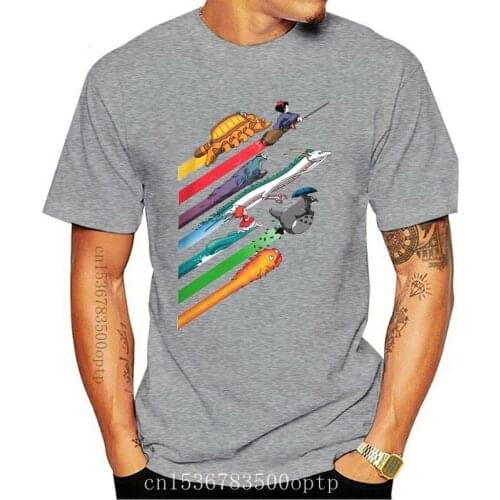 Unisex Studio Ghibli Hayao Miyazaki Anime T Shirt Spirited Away Ponyo My Neighbor Totoro Catbus Kiki Delivery Service T-shirt