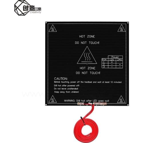 Hot bed Black RepRap 3D printer Heatbed Hot bed Black RepRap 3D printer Heatbed (214*214*1.6mm) black hot bed+Red and black wire