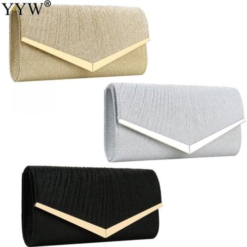 Faux Leather Clutch Fashion All-Match Large-Capacity Solid Color Evening Bag With Chain For Woman Daily Wear Or Ateend Party