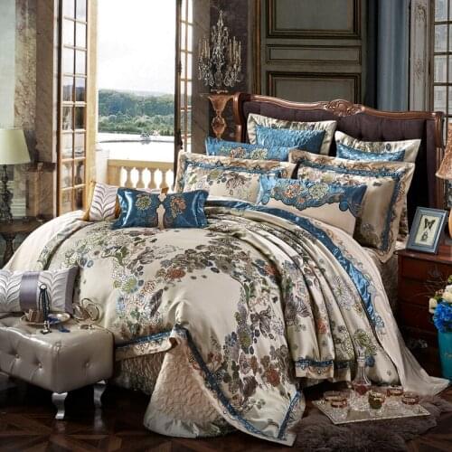 Palace Style Bedding Set Cotton Duvet Cover 220x240 Bedspread Bed Sheet Vintage Luxury Comforter Twin Size Bedding Set 4/6/10pcs