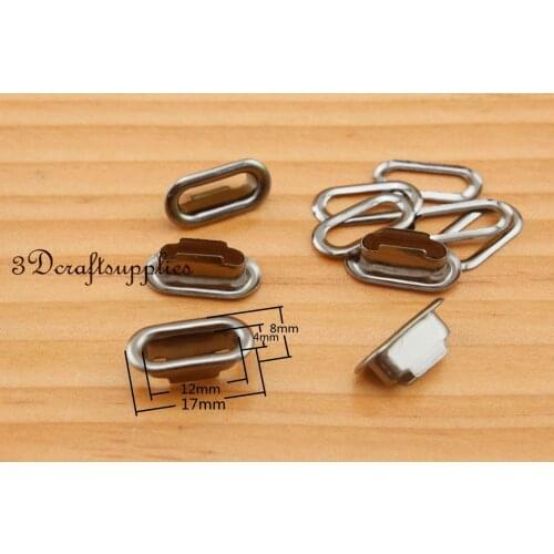 Eyelets copper with washer grommets gunmetal oval 40 sets 12 mm CK53