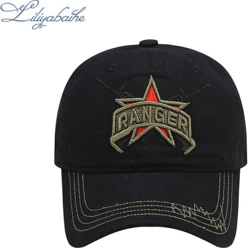 LILIYABAIHE trendy fashion hat unisex cotton camouflage snapback baseball cap with embroidery logo adjustable cap