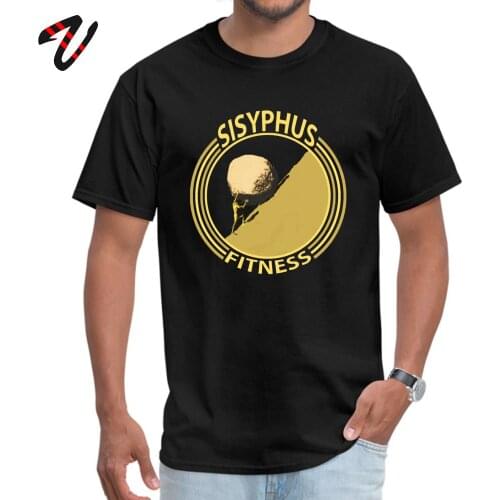 Sisyphus Fitness yellow T Shirt for Men Germany ized Summer/Autumn Tees Short Sleeve Hip Hop Comics T-shirts Pure Cotton