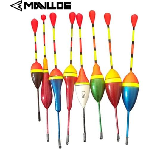 Mavllos 5pcs/lot 0.6-4.5g Fishing Float Set Light Night Fishing Floats Buoy Bobber Floating Vertical Buoy Fishing Accessories