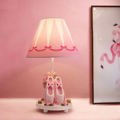 Pink Ballet Shoes Table Lamps for Childrens Room Bedroom Bedside Modern Desk Lamp Girl Princess Living Room Stand Light Fixture