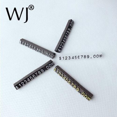 Small Adjustable Price Tags Euro HK US Dollar Assembly Blocks Number Digit Cube Watch Jewelry Store Counter Display Stand Sign