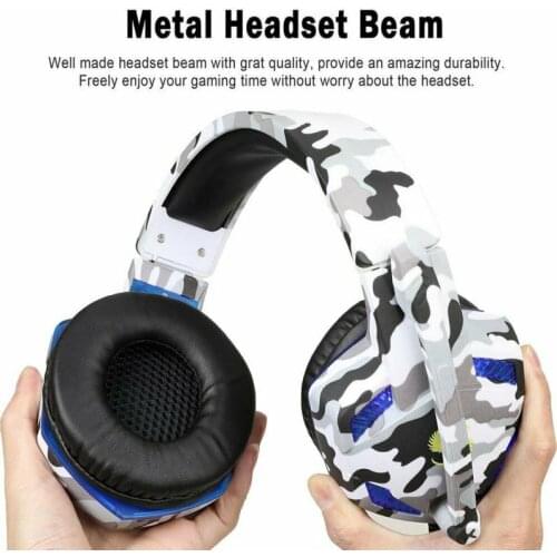 New Camouflage Gaming Headset Luminous Headset 3.5mm Stereo Wired Gaming Headset With Soft Breathable Earmuffs For PC Laptops