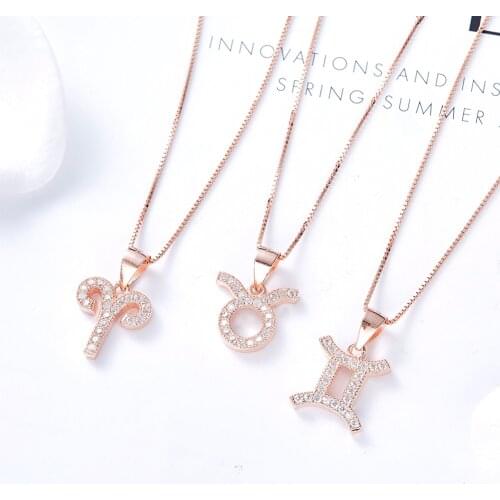 2021 Classic Rose Gold 925 Sterling Silver Constellation Necklace for Women Design AAA+ Zircon Links Necklace