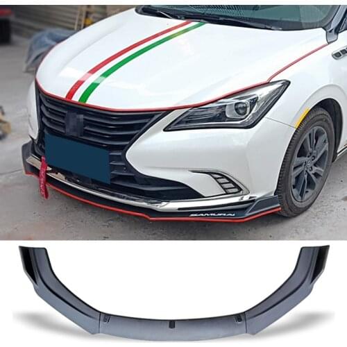 Front Bumper Spoiler Protector Plate Lip Body Kit Carbon Surface Car Decorative Strip Chin Shovel For Changan Eado 2018-2019