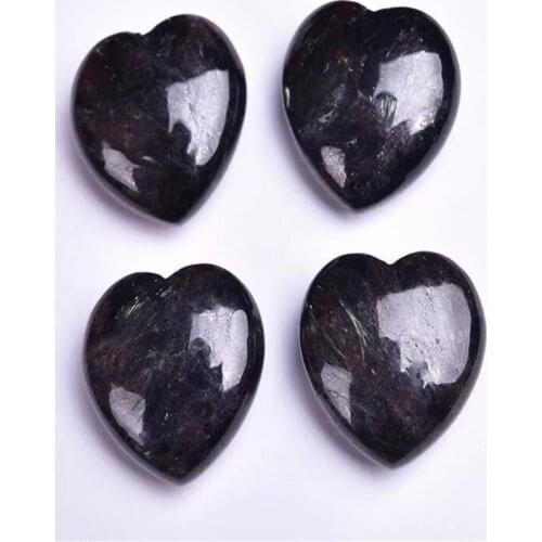 Natural Mineral Crystal Pendant Blue SPAR Heart-Shaped Necklace Accessories Jewelry Production