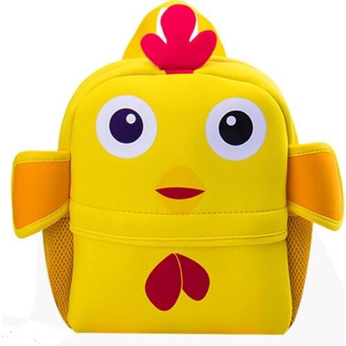 Popular 3D Cartoon Animals Chick Toddler Kids School Backpacks Kindergarten Children Schoolbag for Girl Boys School Bags