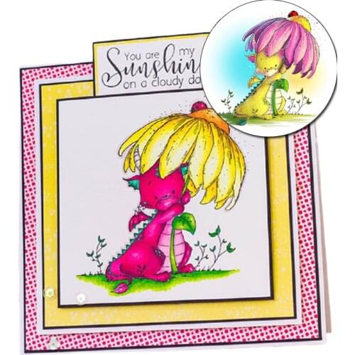 You Are My Sunshine On My Cloudy Day Transparent Clear Silicone Stamp Adorable Dragonfly Photo Album Decorative Clear Stamp