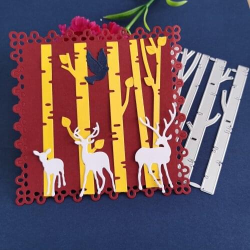 Christmas tree trunk background metal cutting die stamping die clipping paper processing photo album template DIY