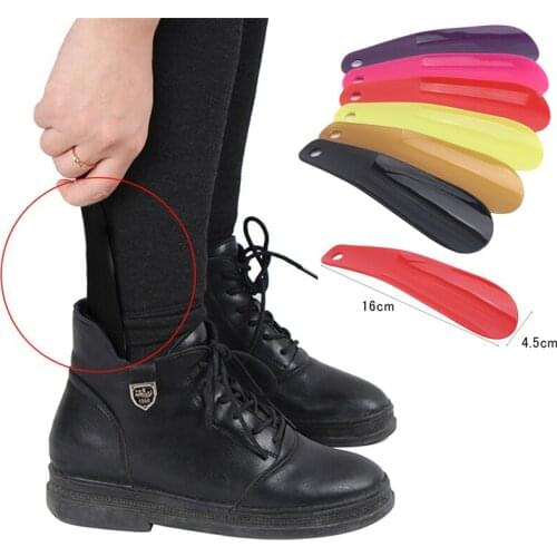 Colorful Plastic Shoehorn Shoe Horns Spoon Professional Shoe Lifter Flexible Sturdy Slip Shoes Accessories