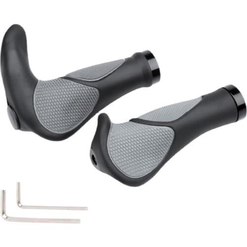 Bicycle Handlebar Grips TPR Integrated Rubber handle MTB Cycling Hand Rest Shock Absorption Bar End Non-Slip Mountain Bike Grip