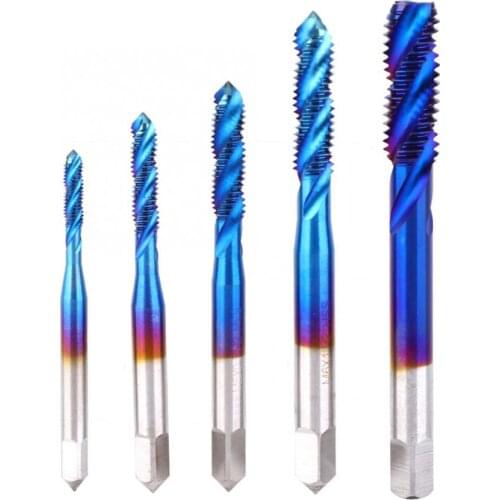 5Pcs M3/M4/M5/M6/M8 Screw Thread Tap High Speed Steel Machine Tapping Tool Drill Bit Hole Opener