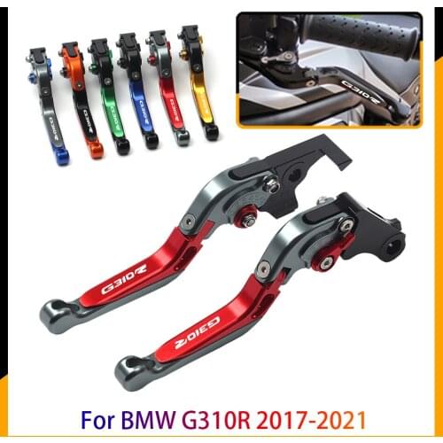 With Logo 20 Colors For BMW G310R 2017-2021 2020 2019 Motorcycle CNC Aluminum Adjustable Foldable Brake Clutch Lever Accessories
