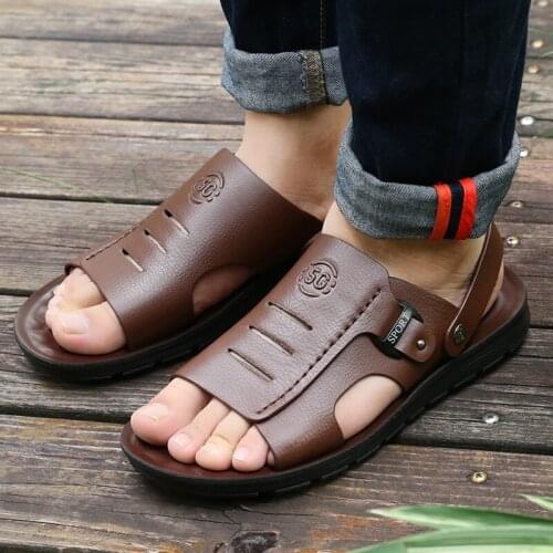 New Solid Color Summer Beach Shoes Mens Trend Casual Non-slip Sandals Man Sandals DropShipping Sandals Man Footwear