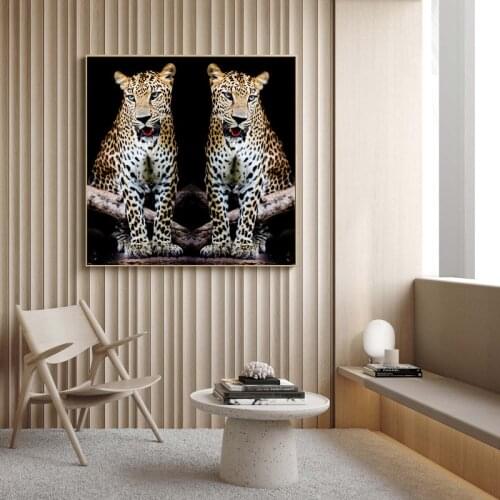 Modern Wall Art Canvas Painting African Wild Animal Leopard Posters and Prints Decorative Picture Living Room Bedroom Decoration