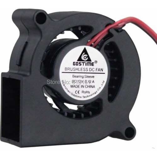 20Pcs Gdstime 5020 Blower Fan 12V 50mm 50x50x20mm DC Brushless Motor Cooling Cooler