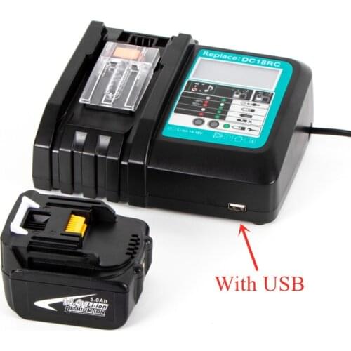 DC18RCT Li-ion Battery Charger for Makita Charger 18V 14.4V BL1830 Bl1430 DC18RC DC18RA Power tool 3A Charging Current
