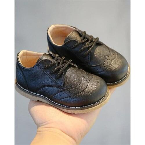 2021 hot Boys Fashion Casual Shoes Childrens spring and autumn PU leather shoes Soft sole comfortable baby toddler shoes