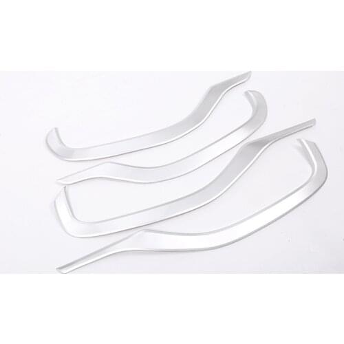 For Benz GLC Interior door panel trim ABS Bright silver Interior Accessories Interior Mouldings 4pcs