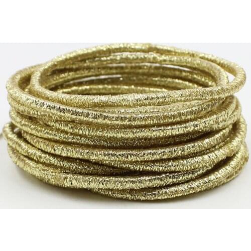 Aikelina Free Shipping 20pcs/lot 0.25cm Gold and silver shiny hair circle Colored Child Hair Bands Girl Women Hair Accessories