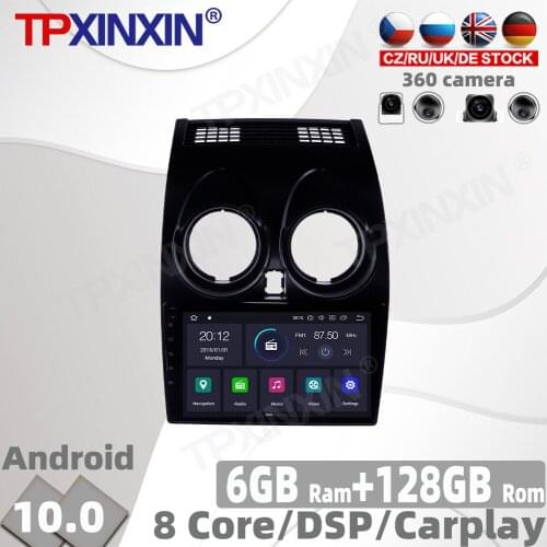 128G Android 10.0 PX6 For Nissan Qashqai 2006-2013 Car Radio Accessories Multimedia Video Player Navigation GPS Auto 2din No DVD