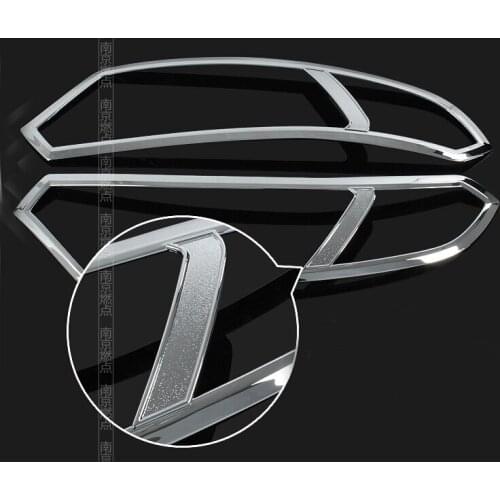 Free Shipping Chromed ABS Plastic Front Head Light Cover Trim For Ford EcoSport 2013-2017 2014-2016