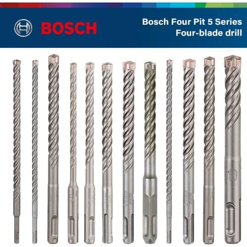 Bosch 5 Series Round Shank Four Hole Two Hole Two Slot Electric Hammer Drill Bit Bosch Professional Power Tool Drill Bit