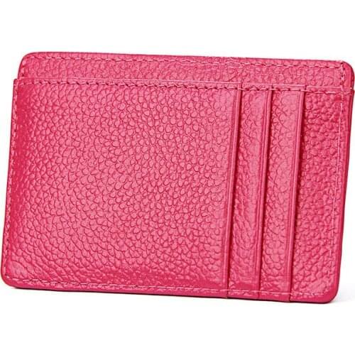 Genuine Leather Credit Card Cover Case Women Men Minimalist RFID Card Holder purse 2020 Hot Sale Fashion Card Wallet