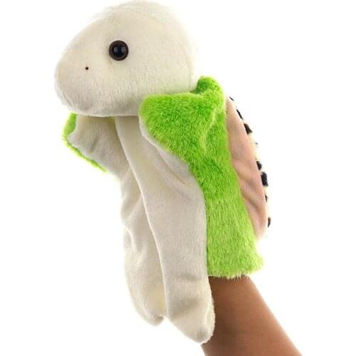 Turtle Hand Puppet Plush Toy Animal Shape Turtle Doll Family Parent-child Interactive Game Props Cute Plush Toy