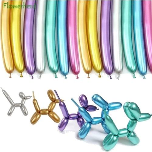 Long Balloons for Balloon Animals Twisting Balloons 100pcs Metallic Animal 260q Magic Balloons for Birthday Party Decorations