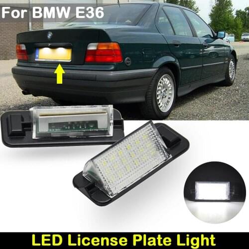 For BMW E36 3 Series 318i 320i 323i 325i 328i 1992-1998 White LED License Plate Light Number Plate Lamp