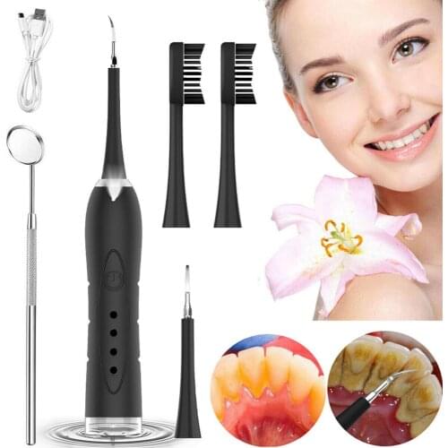 Electric Sonic Oral Irrigator Dental Scaler Tooth Calculus Tartar Remover Healthy Gums Dentist Waterproof Whiten Teeth Cleaner