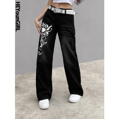 Женские свободные джинсы Heyoungirl China At AliExpress