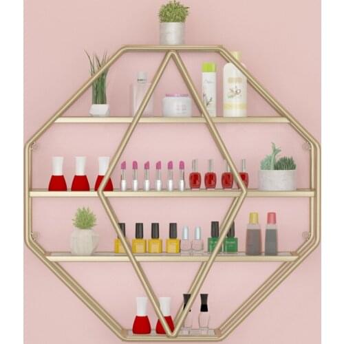 Chinafurniture Nail shelves on the wall, makeup network, celebrity nail polish glue display shelves, cosmetics