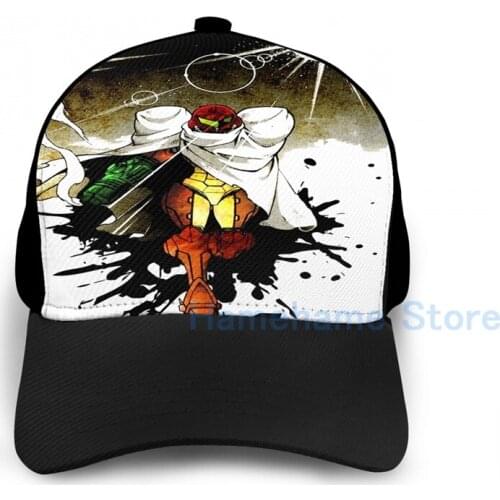 Fashion Metroid - Samus the Nomad Basketball Cap men women Graphic print black Unisex adult hat