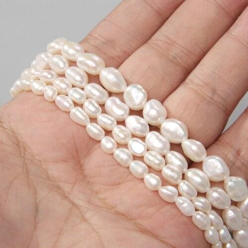Irregular Baroque Raw Natural Freshwater Pearl Beads Natural White Pearls Beads for Jewelry Making DIY Women Bracelet Necklace