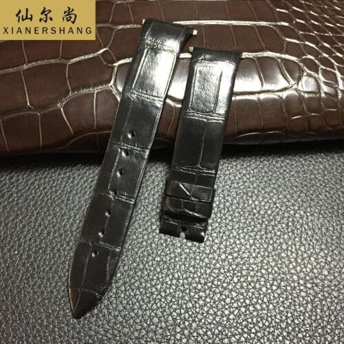 Luxury Crocodile Skin Watchbands Handmade Genuine Leather Belt Custom LIMELIGHT GALA Strap 18MM 21MM Soft Alligator Watch Band