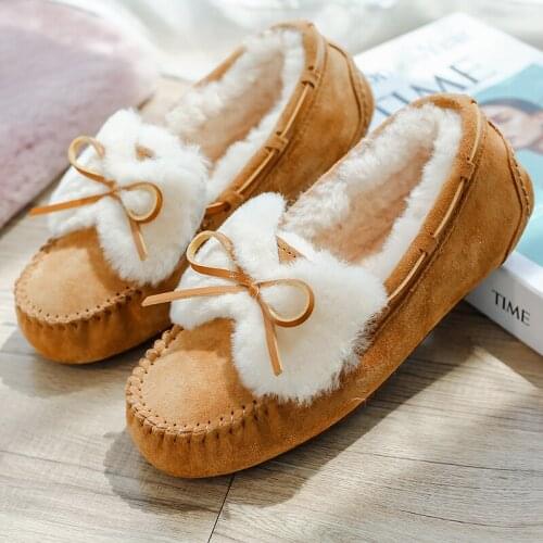 New ladies 100% natural fur shoes moccasin loafers soft leather casual flat shoes women casual shoes size 34-44