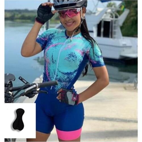 Wholesale Custom Breathable Summer Original Professional Women Cycling Jersey Suit, Short Sleeve Cycling Wear Triathlon Jumpsuit
