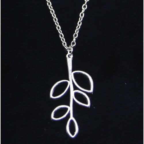 New Fashion Necklace 41x20mm hollow leaf branch Pendants Short Long Women Men Colar Gift Jewelry Choker